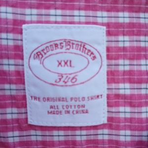 Brooks Brothers 346 Plaid cotton seersucker shirt XXL